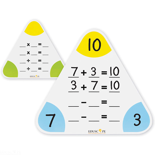 Write and Wipe Fact Family Boards